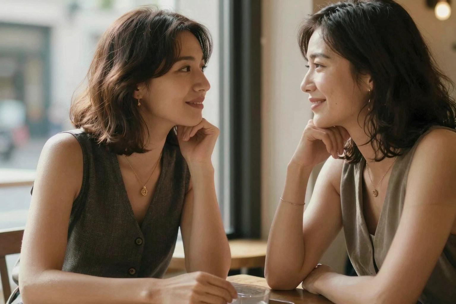 gayai.online result after changing the background scene for a same-sex couple photo